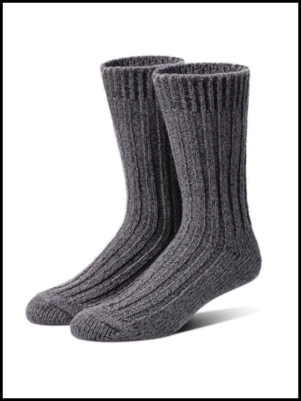 97% Merino Wool Men's Thermal Socks 2 Pair Heavy Knit Winter Crew